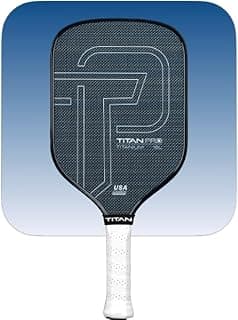 Titan Pro Titanium Carbon Fiber Pickleball Paddle – T700 Carbon Fiber Face, Electroplated Titanium, Nomex Duo Core, USA Pickleball Approved, 14mm & 16mm – Intermediate to Advanced Players
