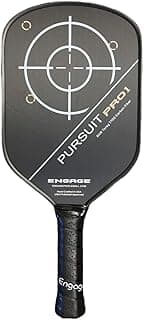 Engage Pursuit Pro1 Pickleball Paddle - Raw Carbon Fiber for Extreme Spin - MachPro Core for Maximum Power & Control, Standard Weight (8.0-8.3 Ounce)