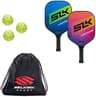 Selkirk SLK Latitude Pickleball Bundle- 2 Paddles, 3 Balls, and 1 Bag Graphite Pickleball Paddle Features G4 Graphite Face with Polymer Rev-Core | Pickleball Rackets Designed in USA