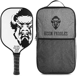 Bison Paddles: Carbon Graphite Pickleball Paddles - Lightweight Pickleball Rackets | Honeycomb Composite Core Improves Pickle Ball Placement and Increases Power | Durable Unibody Construction