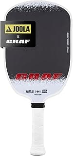 JOOLA GRAF Edge 16mm Pickleball Paddle - Carbon Fiber Pickleball Racket for Increased Spin & Control - Agassi Shape for Power & Precision - UPA-A Certified - USAP Approved - NFC Chip Enabled