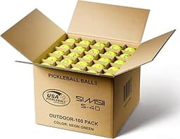 S-40 Outdoor Pickleball Balls - 40 Holes, Approved by The USAPA - Durable PE Material, Seamless Construction, Tournament Grade, 3/12/40/100 Pack - Pickleballs