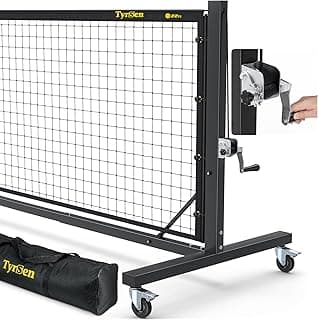 Pro Pickleball Net – Hand Winch Tension System, 22ft Tournament-Grade, Anti-Sag, Locking Wheels, Heavy-Duty Frame, Easy Setup, Portable & Carry Bag Included