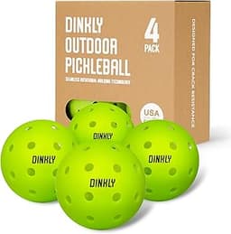 Pickleball Balls, Outdoor Pickleballs USAPA Approved, Enhanced Durability Pickle Ball with Roto-Molded & Seamless Design, 40 Holes Green Pickleballs for Beginners Professionals