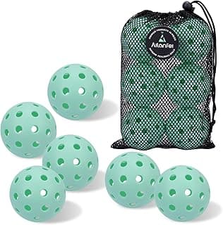 Pickleball Balls 6 Pack | 12 Pack- 40 Holes Outdoor Pickleball with Bag, Perfectly Balanced, High Bounce, Crack-Resistance，USAPA Standard - Multiple Colors