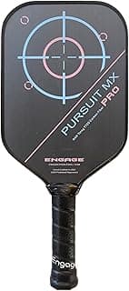 Engage Pursuit Pro MX Pickleball Paddle – Elongated Shape, Raw T700 Toray Carbon Fiber Face, 13mm Control Pro “Black” Core, Vortex Barrier Edge Technology – Jessie Irvine Signature – Standard Weight