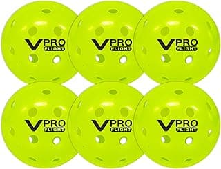 Vulcan | VPRO Flight Outdoor Pickleball Official Ball of The PPA Tour & MLP | 3, 6, 12, 36 & 100 Ball Pack | Hi-Vis Yellow
