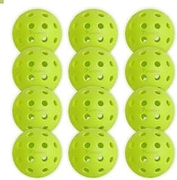 Pro-Grade 40-Hole Outdoor Pickleball Balls 3/4/12 Pack- Pro-Player Tested with Wind-Resistant Design, High-Visibility & 300+ Hit Suitable for Players of All Skill Levels