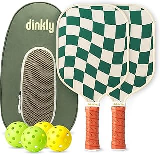 Pickleball Paddles Set of 2/4- USAPA Approved Graphite/Fiberglass Pickleball Racket, 2 Pickleball Rackets, 4 Balls and 1 Portable Carry Bag, Aesthetic Pickle Ball Set for Men Women Beginners