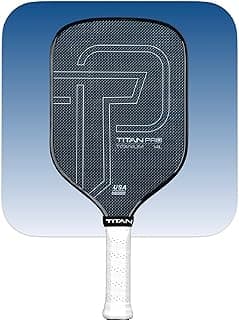 Titan Pro Titanium Carbon Fiber Pickleball Paddle – T700 Carbon Fiber Face, Electroplated Titanium, Nomex Duo Core, USA Pickleball Approved, 14mm & 16mm – Intermediate to Advanced Players