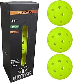 Pickleball Balls | Crack-Resistant | 40 Holes Outdoor & Indoor Pickle Balls | High Bounce, Perfectly Balanced Pickle Ball for Tournament Play