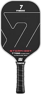 Pickleball Paddle with T700 Raw Carbon Fiber Surface & 16mm STR-Core Power Polymer Core, Premium Pickle Ball Racket Designed for Ultimate Spin & Consistency, USAPA Approved